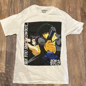White Cowboy Bebop Graphic T-Shirt